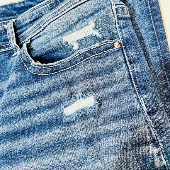 BKE jeans Payton Mid Rise Straight leg jeans distressed stretchy women size 32 - Picture 8 of 13